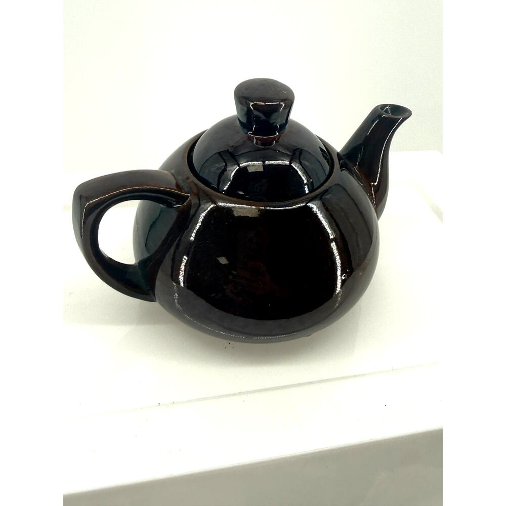 Vintage Ming Tea Co Hartford Conn Brown Stoneware Teapot Made In Japan